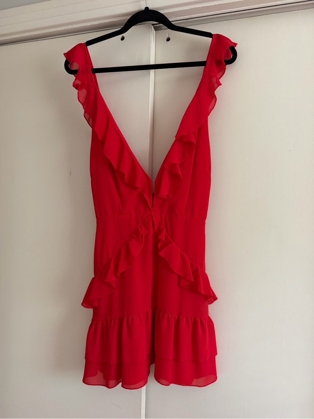 Tobi Red Ruffle Romper